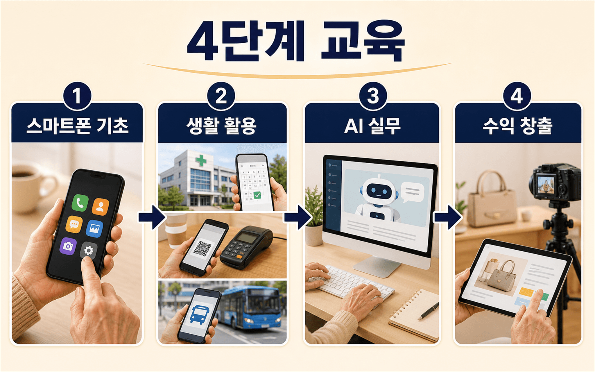 우선 운영 3대 AI·디지털 교육과정의 2급·1급·강사과정 안내 이미지